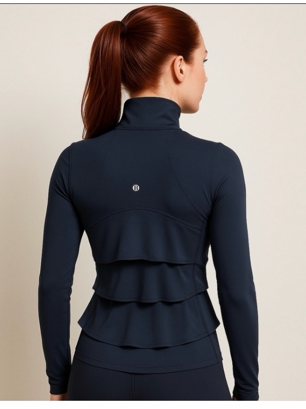 lululemon athletica rare vintage black yogi dance jacket with ruffles